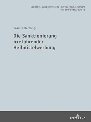 cover image of Die Sanktionierung irreführender Heilmittelwerbung